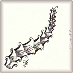 Zentangle-Pattern 'Aommes' by Cindy Angiel, presented by www.ElaToRium.de