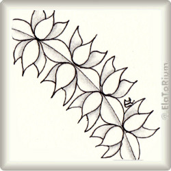 Zentangle-Pattern 'Autumnal' by Daniel Lamothe, presented by www.ElaToRium.de