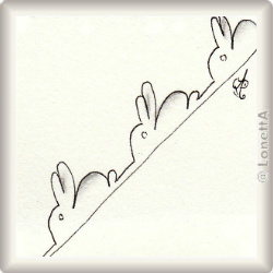 Zentangle-Pattern 'Bunny Border' by Inge Frasch CZT, presented by www.ElaToRium.de