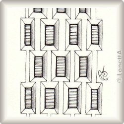 Zentangle-Pattern 'Klipi' by Elena Hadzijaneva, presented by www.ElaToRium.de