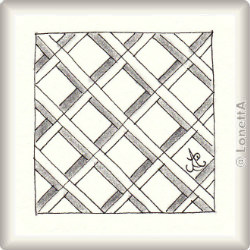 Zentangle-Pattern 'Trellis' by Kathryn Jacoby CZT, presented by www.ElaToRium.de
