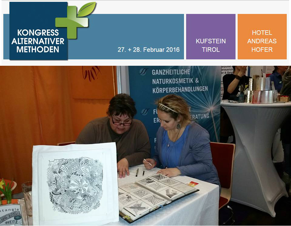 Zentangle® auf einem Kongress für Alternative Heilmethoden.