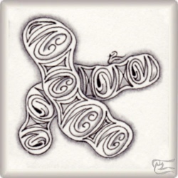 Muster Bernandel von Ela Rieger CZT, ein Muster geeignet für Zentangle® and Zentangle® inspired art