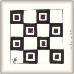 Zentangle-Pattern 'Centre Square' by Aleesha Sattra CZT, presented by www.ElaToRium.de