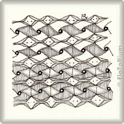 Zentangle-Pattern 'Checain' by Lila Popcheff, presented by www.ElaToRium.de