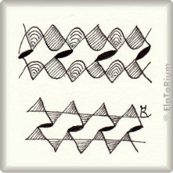 Zentangle-Pattern 'Chop Chop' by Lila Popcheff, presented by www.ElaToRium.de