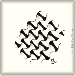 Zentangle-Pattern 'ChuChu' by Hsin-ya Hsu CZT, presented by www.ElaToRium.de