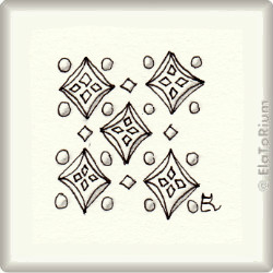 Zentangle-Pattern 'Circo' by Neil Burley, presented by www.ElaToRium.de