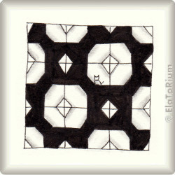 Zentangle-Pattern 'Click Clack' by Jane Monk CZT, presented by www.ElaToRium.de