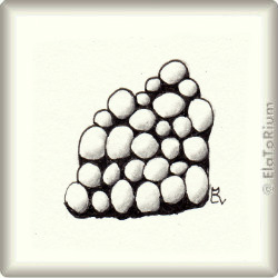 Zentangle-Pattern 'Cobbles' by Elaine Benfatto, presented by www.ElaToRium.de