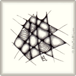 Zentangle-Pattern 'Cockles n Mussels' by Margaret Bremner CZT, presented by www.ElaToRium.de
