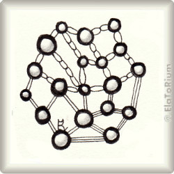Zentangle-Pattern 'Connector' by Jane Monk CZT, presented by www.ElaToRium.de