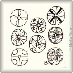 Zentangle-Pattern 'Corkin' by Sandy Hunter CZT, presented by www.ElaToRium.de