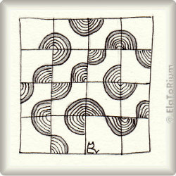 Zentangle-Pattern 'Cornerz' by Didier Gervy, presented by www.ElaToRium.de