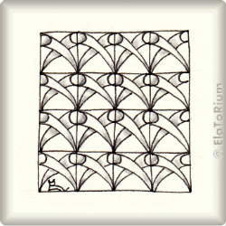 Zentangle-Pattern 'Cornetz' by Lizzie Mayne, presented by www.ElaToRium.de