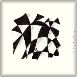 Zentangle-Pattern 'Cracked' by Lori Howe, presented by www.ElaToRium.de