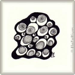 Zentangle-Pattern 'Croon' by Margaret Bremner CZT, presented by www.ElaToRium.de