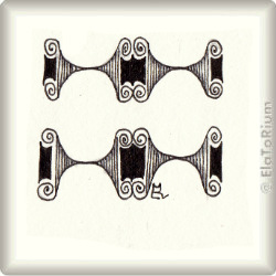 Zentangle-Pattern 'Curly-Q' by Linda Rea, presented by www.ElaToRium.de
