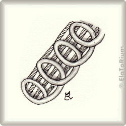 Zentangle-Pattern 'Cursive' by Sandra Strait, presented by www.ElaToRium.de