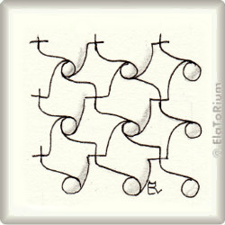 Zentangle-Pattern 'Cyrano' by Margaret Bremner CZT, presented by www.ElaToRium.de