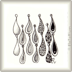 Zentangle-Pattern 'Drip-Drop' by Debbie Perdue CZT, presented by www.ElaToRium.de
