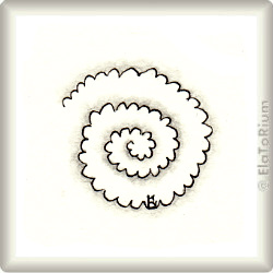Zentangle-Pattern 'Dust Bunny' by Margaret Bremner CZT, presented by www.ElaToRium.de