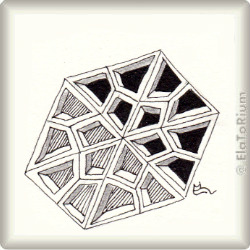 Zentangle-Pattern 'Hive' by Linda Rea, presented by www.ElaToRium.de