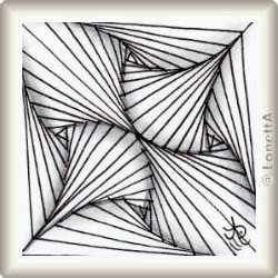 Zentangle-Pattern 'Paradox' by Zentangle, presented by www.ElaToRium.de