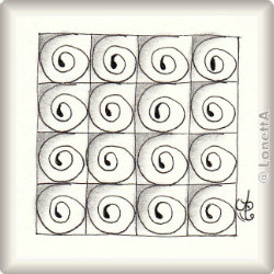 Zentangle-Pattern 'Tortuca' by Zentangle, presented by www.ElaToRium.de