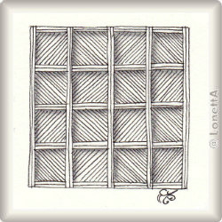 Zentangle-Pattern 'Tri-Linez' by Cindy Angiel, presented by www.ElaToRium.de