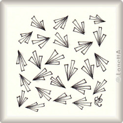 Zentangle-Pattern 'Triadz' by Beth Snoderly , presented by www.ElaToRium.de