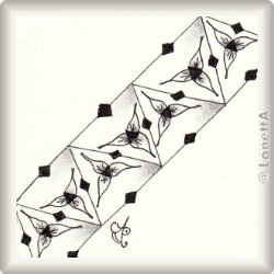 Zentangle-Pattern 'Trimond' by Beth Snoderly , presented by www.ElaToRium.de