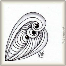 Zentangle-Pattern 'Trio' by Hanny Waldburger CZT, presented by www.ElaToRium.de