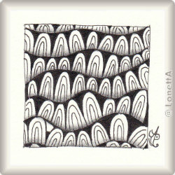 Zentangle-Pattern 'Tucson' by Elaine Benfatto, presented by www.ElaToRium.de