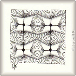 Zentangle-Pattern 'Tuftid' by Carol Ohl CZT, presented by www.ElaToRium.de