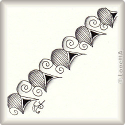 Zentangle-Pattern 'Tunnel of Love' by Linda Rea, presented by www.ElaToRium.de