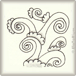 Zentangle-Pattern 'Tuscadero' by Lara Williams CZT, presented by www.ElaToRium.de