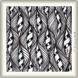 Zentangle-Pattern 'Twenty-One' by Mariet Lustenhouwer, presented by www.ElaToRium.de