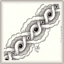 Zentangle-Pattern 'Twistle' by Sandra Strait, presented by www.ElaToRium.de