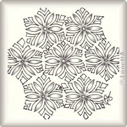 Zentangle-Pattern 'Victorian Flake' by Neil Burley, presented by www.ElaToRium.de