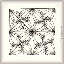 Zentangle-Pattern 'Window Grilles' by Mei Hua Teng CZT, presented by www.ElaToRium.de