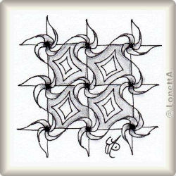 Zentangle-Pattern 'Windu' by Mafé Mavromati, presented by www.ElaToRium.de