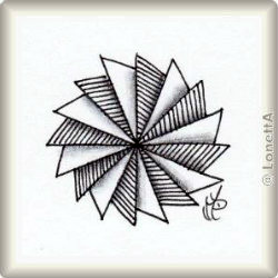 Zentangle-Pattern 'Wirly Bird' by Cathy Clifford, presented by www.ElaToRium.de