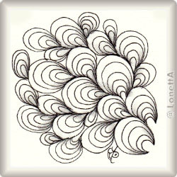 Zentangle-Pattern 'Wirlz' by Lori Howe, presented by www.ElaToRium.de