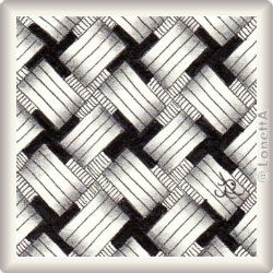 Zentangle-Pattern 'Wisket' by Sandra Strait, presented by www.ElaToRium.de