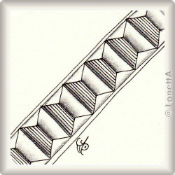 Zentangle-Pattern 'Woodlock' by Sayantika Ray, presented by www.ElaToRium.de