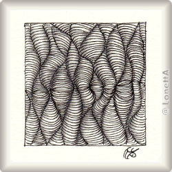Zentangle-Pattern 'Wormies' by Kristy Patterson, presented by www.ElaToRium.de