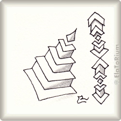 Muster Edogap von Ela Rieger CZT, ein Muster geeignet für Zentangle® and Zentangle® inspired art