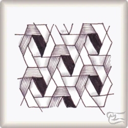 Muster Keiwiege von Ela Rieger CZT, ein Muster geeignet für Zentangle® and Zentangle® inspired art